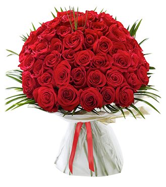  60 Premium Red Rose Bouquet.
 Free Message Card