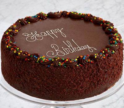  Birthday 1 Kg Chocolate Cake - 5 Star Cake (The Taj / Radisson blu / JW marriot / Any other equivalent to 5-Star Bakery).
 Serves 4-6 People
 100% Real Cheese Cream
