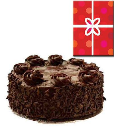  500 gm chocolate cake
 Serves 2-3 People
 Occasional Greeting Card