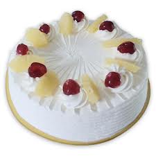  1 KG Fresh Pineapple Cake 
 Deliver from 5 Star Bakery (The Taj / Radisson blu / JW marriot / Any other equivalent to 5-Star Bakery)
 Serves 4-6 People
