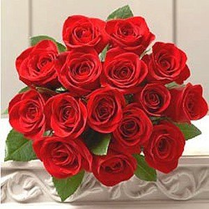 • 18 Red Roses bouquet
 Free Message Card