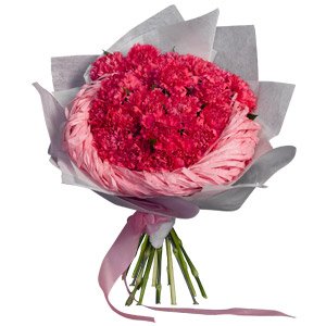 •	Bunch of 30 Pink carnations 
•	Packed with double paper wrap.

