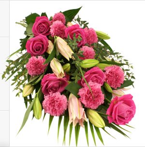 Bunch of 15 + Flowers (Roses, Carnations and Exotic lily)