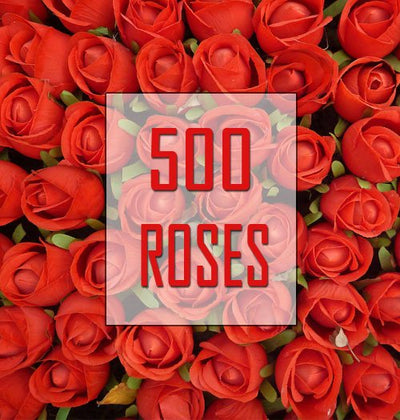  5 Different arrangement of 500 Red Roses (incl One Glass VASE and 2 Wooden Baskets)
 FREE big Greeting Card (Occasional) worth 200 Rs.
 It can also be customized: One arrangement of 500 Roses OR any other choice of arrangement/Color of roses- Please write in order comments box (If any)