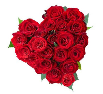  Heart shape arrangement of 30 Red Roses.