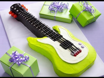 Musical Guitar Shape Cake is perfect for Music freak guys. Weight 3.5 KG