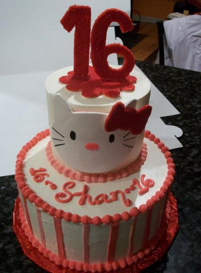  sweet 16 cake-2 Tier. Weight 5 KG.
  Its available in chocolate/Pineapple flavor.
